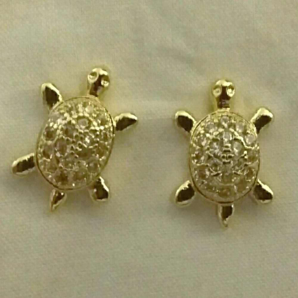 Gold Filled Turtle Stud Earrings